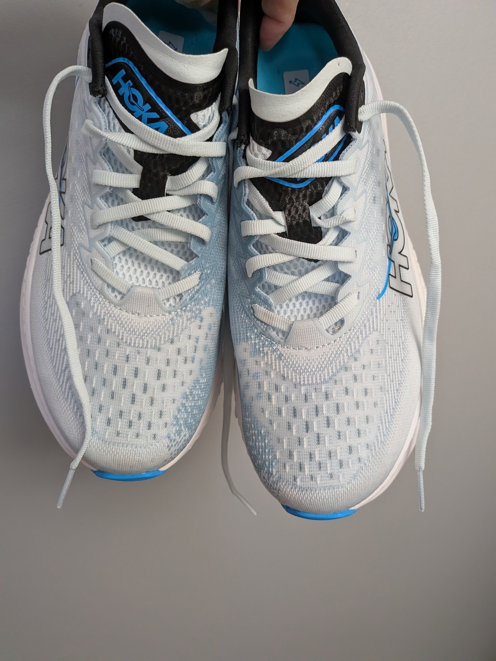 Hoka Women's White & Blue Running Shoes